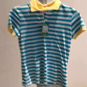 Lily Pulitzer “polo collard” shirt.